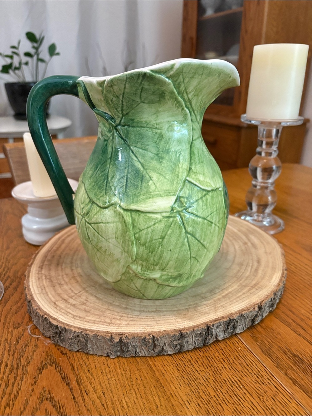 Vintage Cantaloupe Pitcher Vase, Made by Valli Ceramiche, Italy - Picture 4 of 10